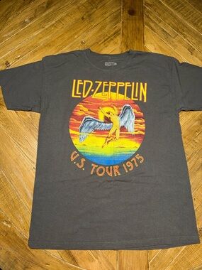 Lucky Brand Led Zeppelin U.S. Tour 1975 Graphic Tee - Black - Size Large